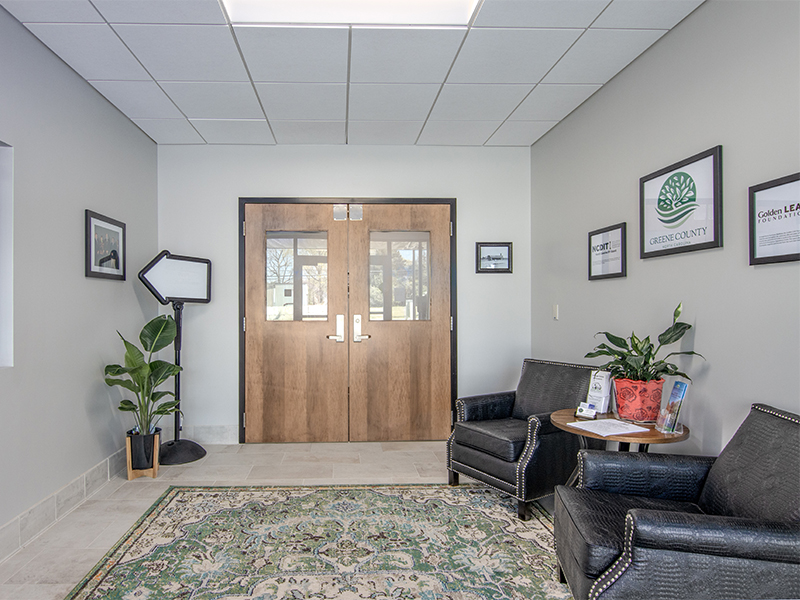 Lobby for the Greene County 911 Operations Center