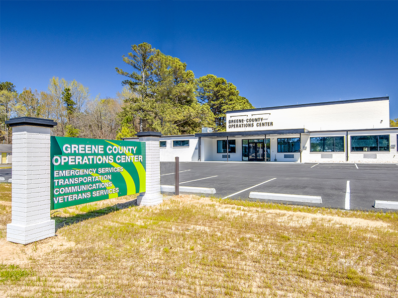 Exterior Sign for the Greene County 911 Operations Center