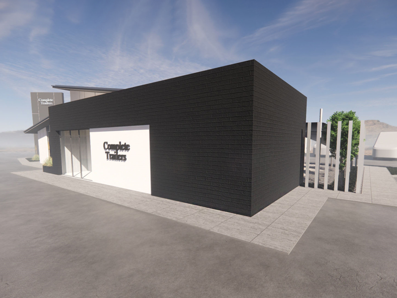 Architectural rendering of the front of 10000 Brighton.