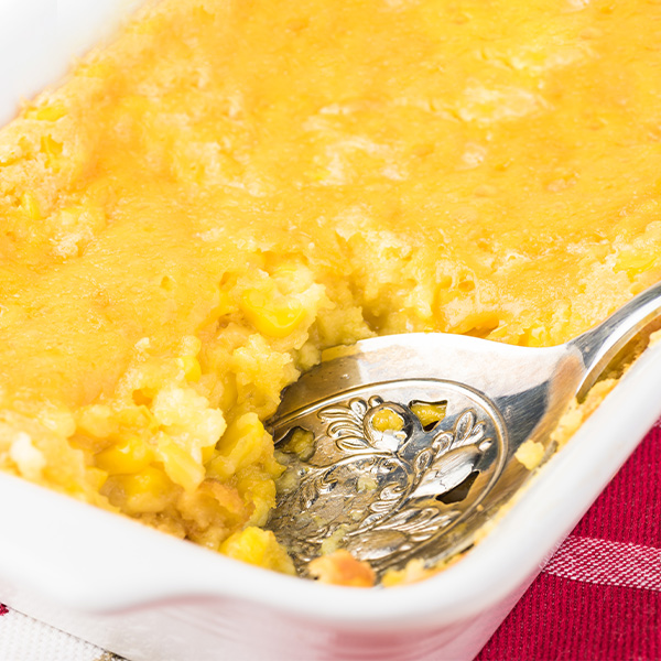 Picture of corn pudding.