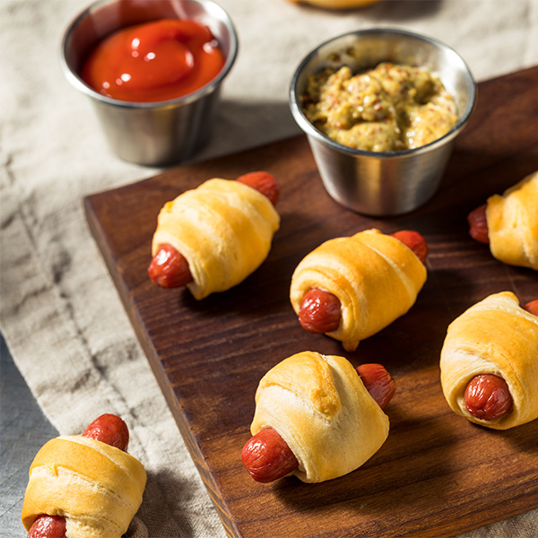 Picture of pigs in a blanket.