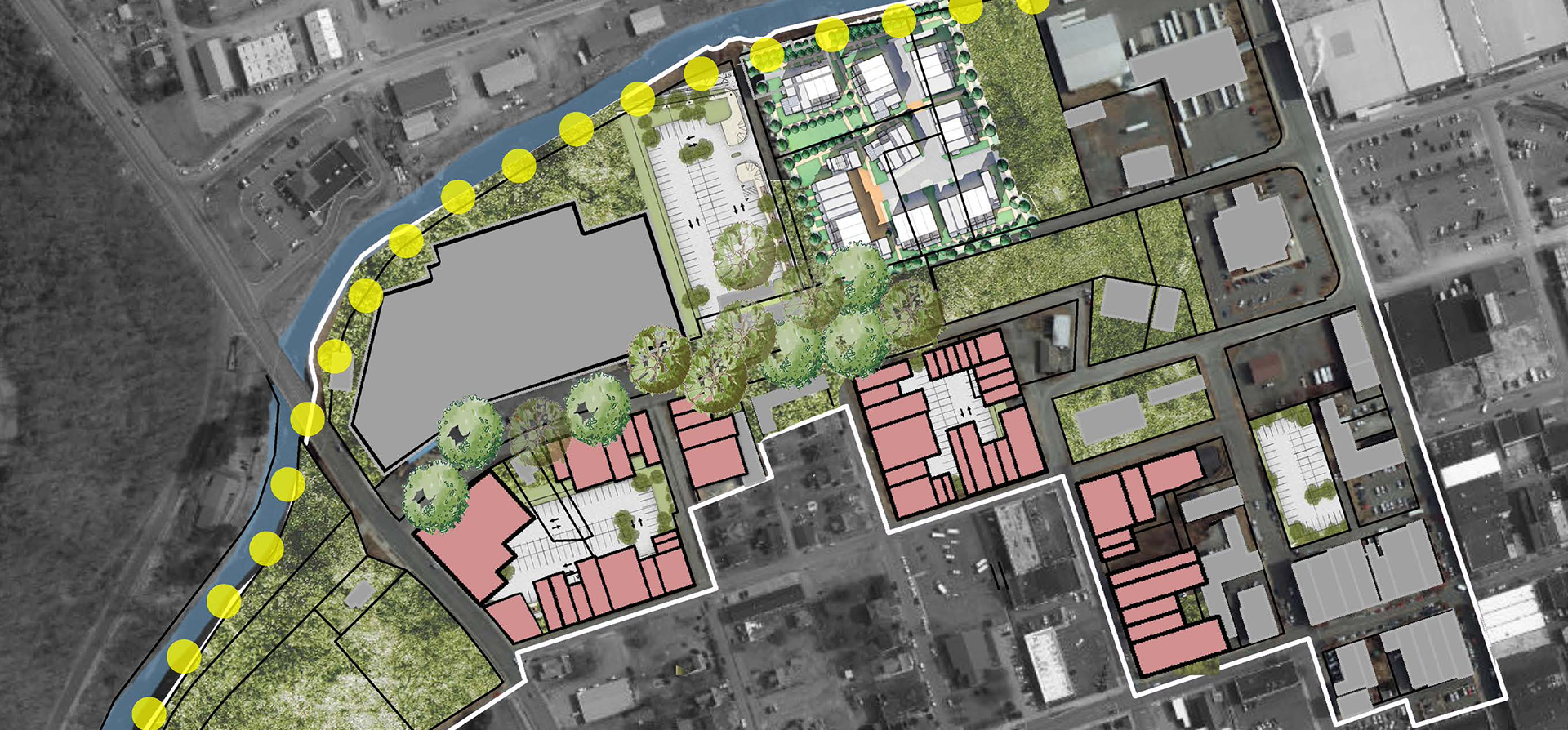 Conceptual site plan for the Galax Small Area Plan