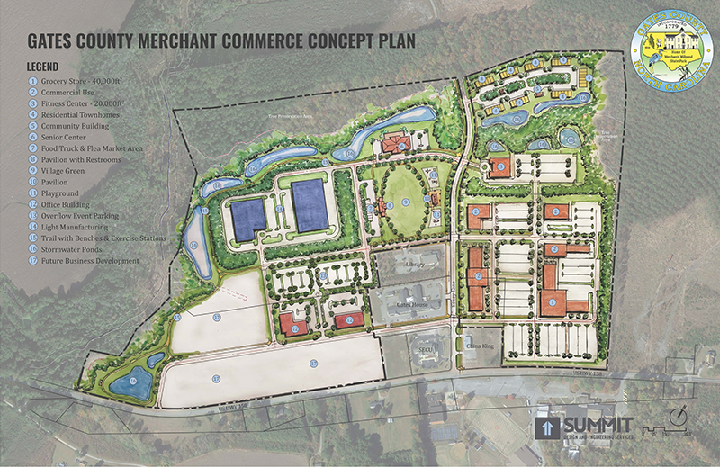 Gates County Merchant Commerce Concept Plan Map