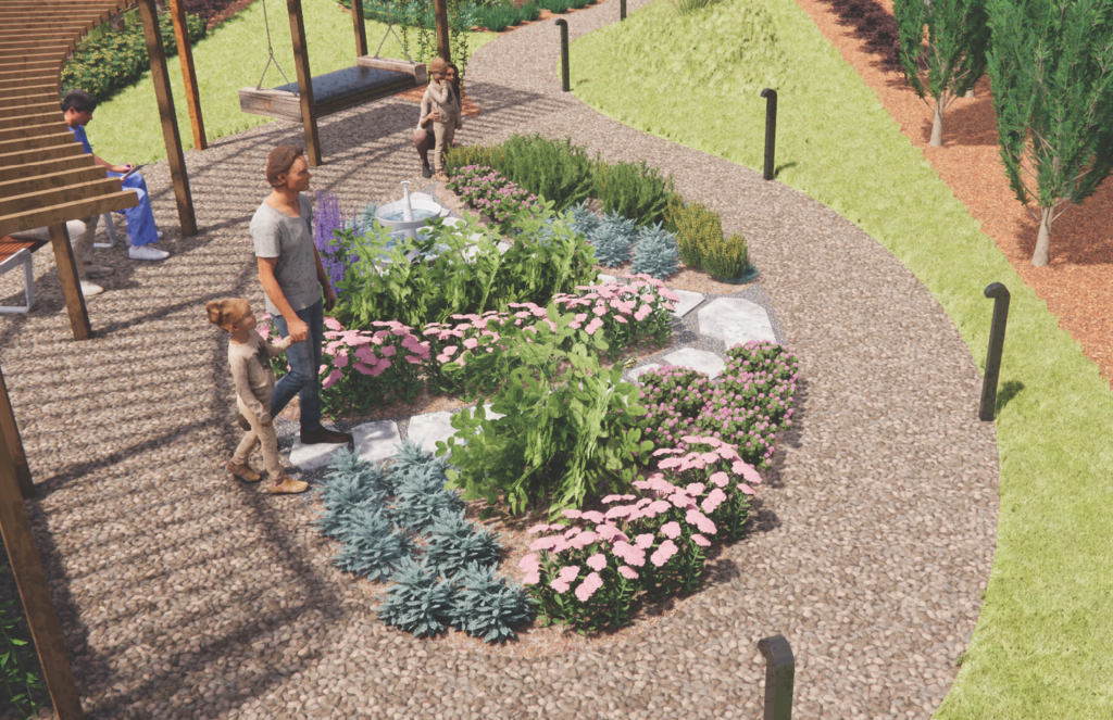 example of a proposed rain garden